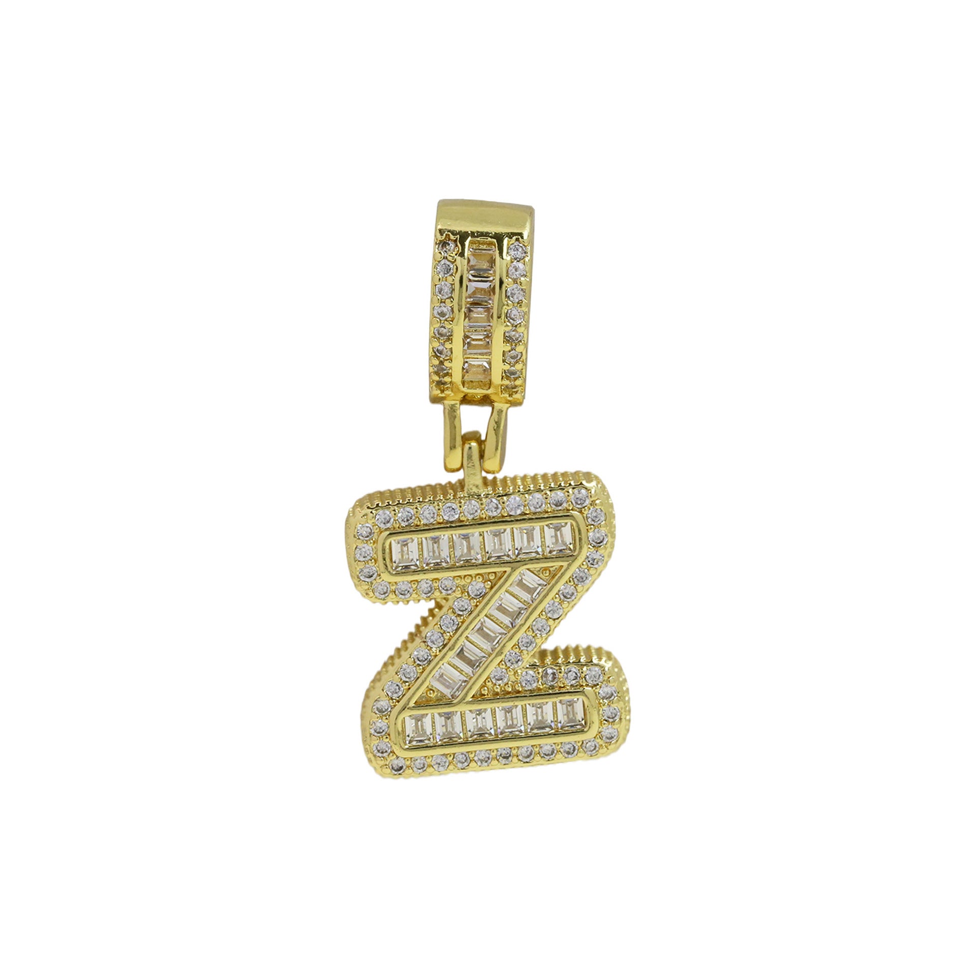 Maida Gold Letter Pendant Necklace - Gold Pendant Z [ANB4HV9S]