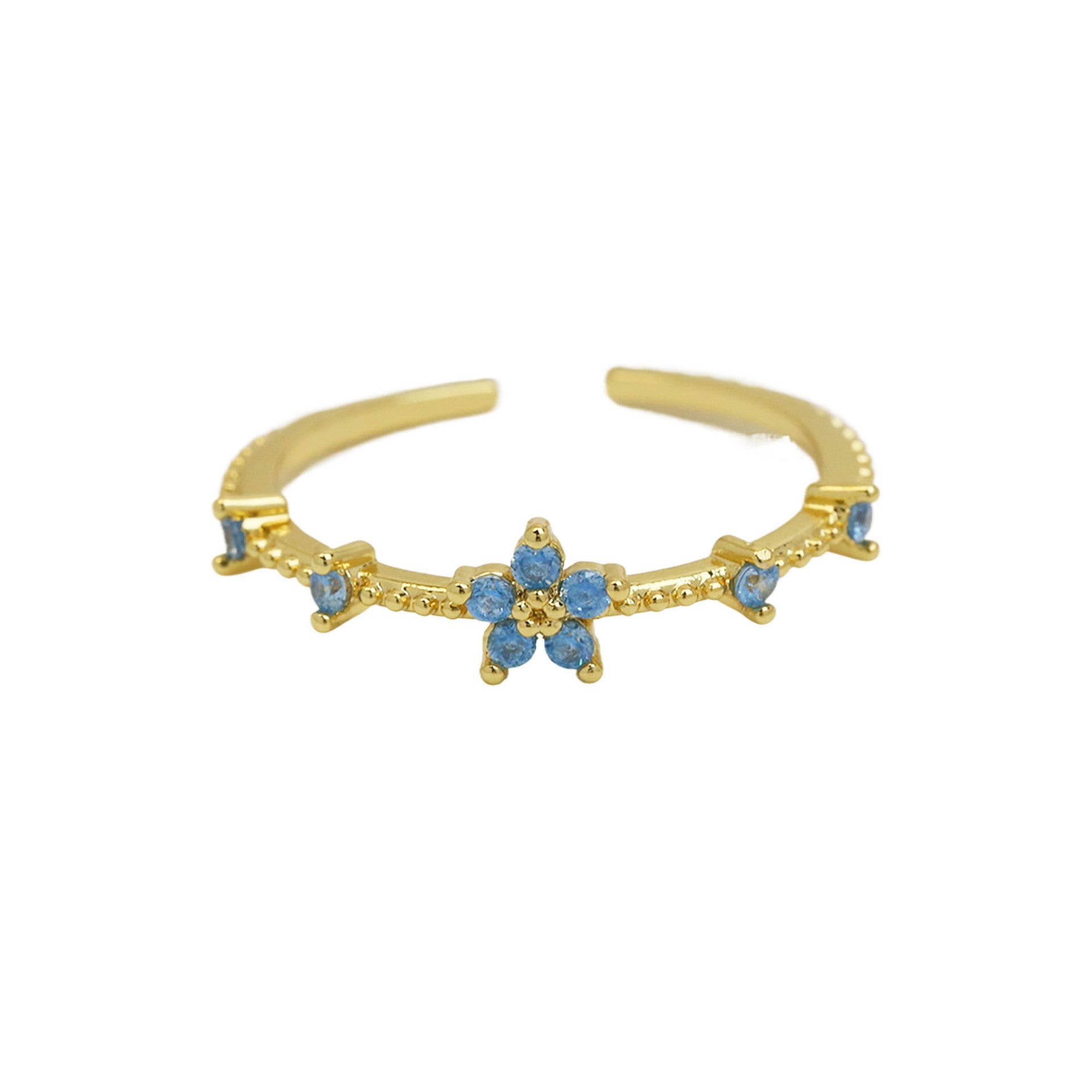 Mykah Floral Birthstone Ring - December [VCPI58CN]