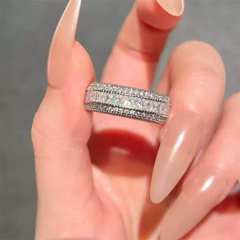 Levi Dazzling Zircon Ring - Square Zircon US Size 6 [23XVLVLN]