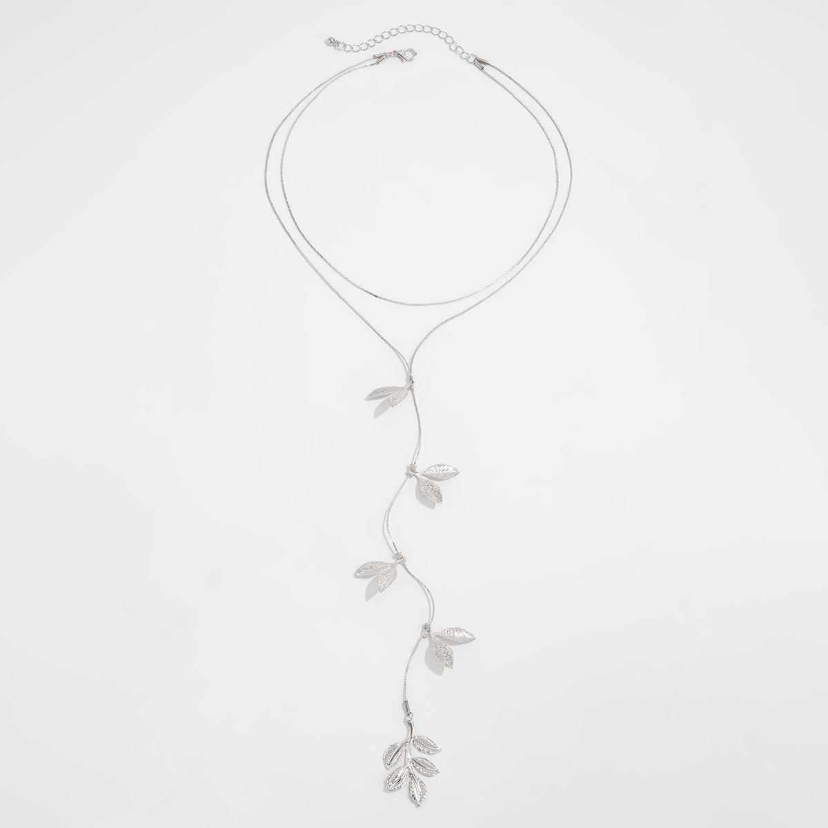Ziya Tassel Leaf Necklace - Silver [9EAWCIHO]