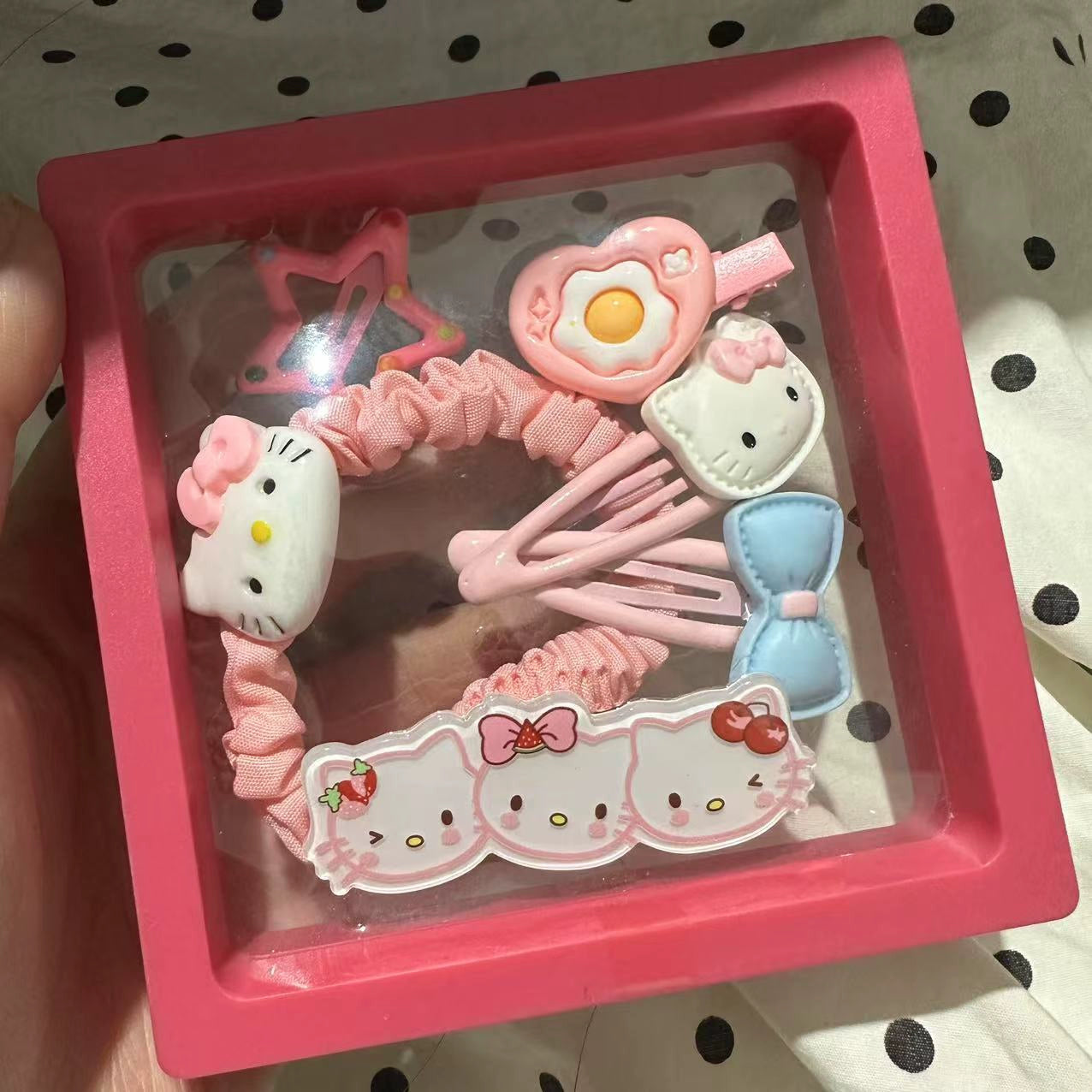 Siara Whimsical Hair Clip Set - Plum Pink Little Cat Clip [OO3GPFBY]