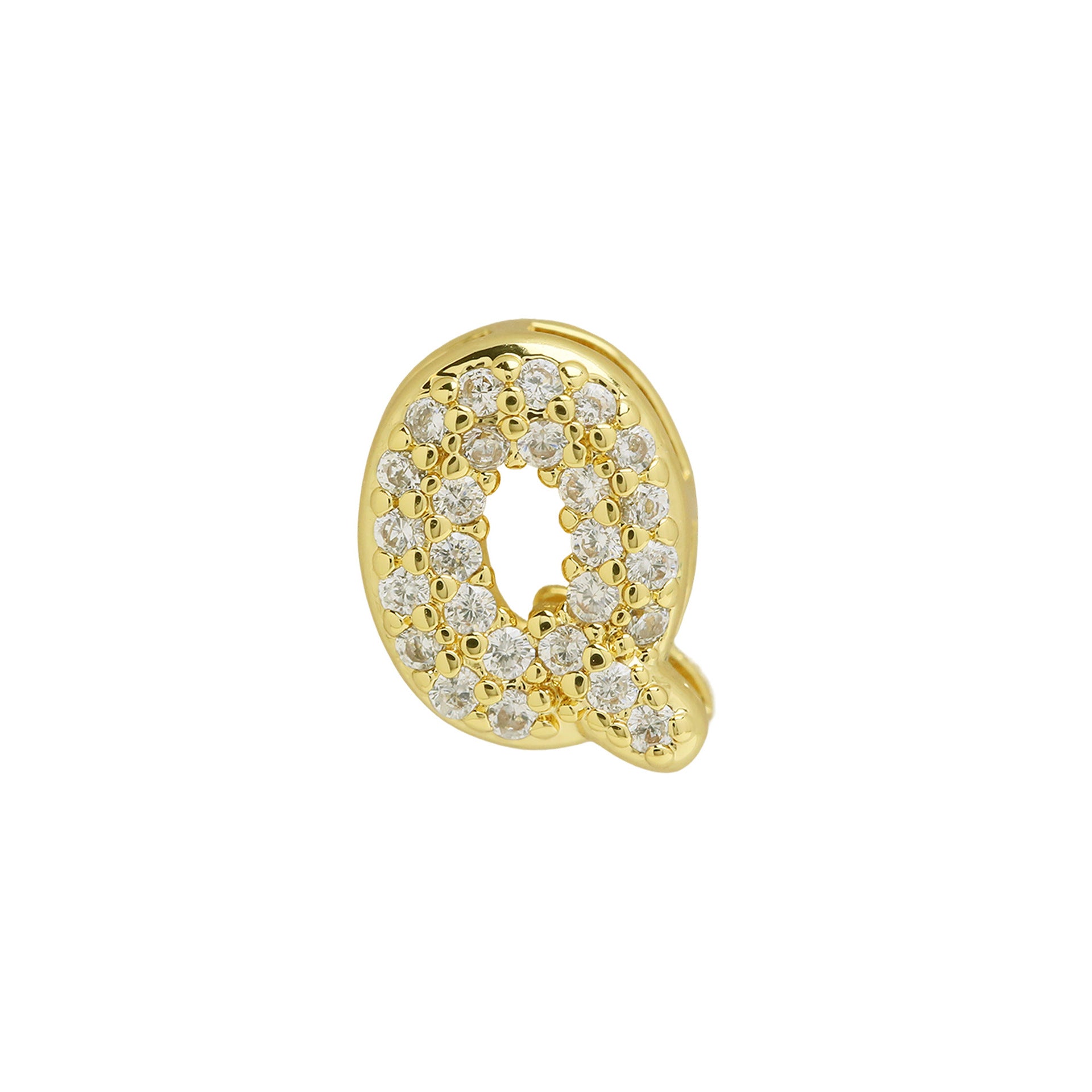 Makinley Bubble Letter Charm - Gold Pendant Q [6I6MQK1B]