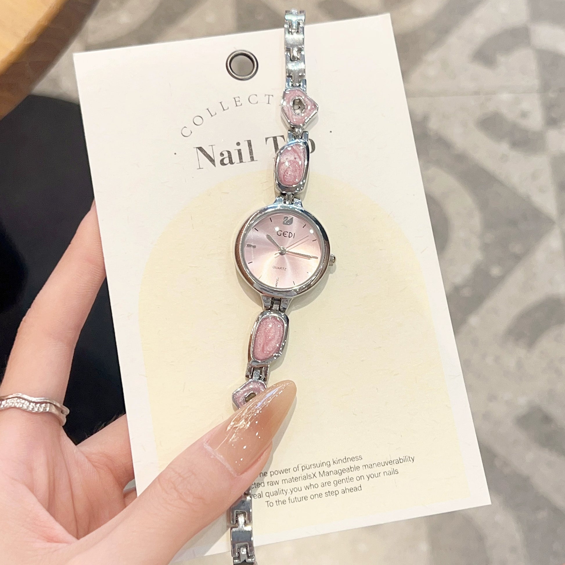 Abriella Elegant Bracelet Watch - Soft Pink [9SRNE08B]