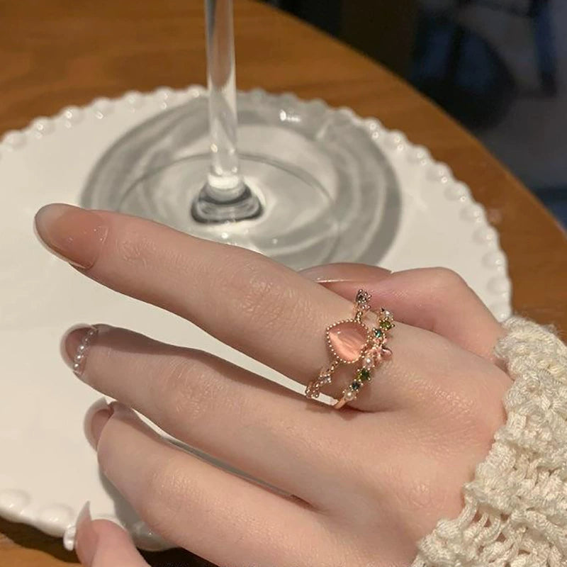 Nayelli Pink Heart Statement Ring - Style 3 [2QE7L8XC]