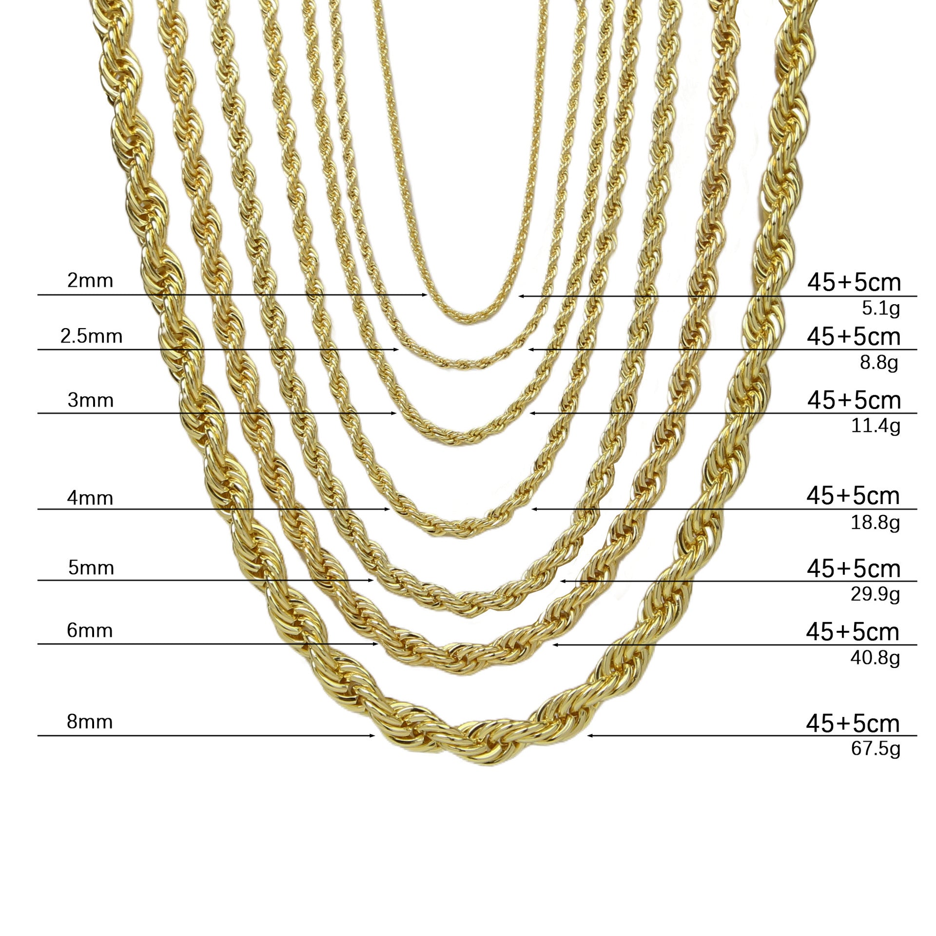 Keeley Gold Twist Chain - 2mm Necklace [M9FLAYIJ]