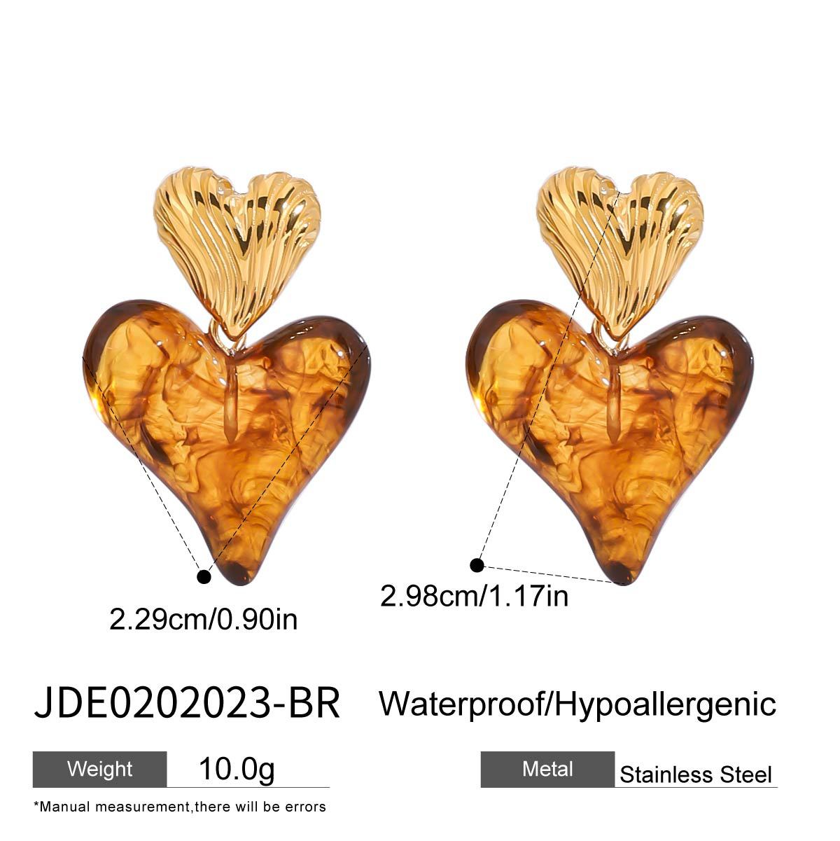 Shawna Sculptural Heart Earrings - Bronze Tone [FFY00LC7]
