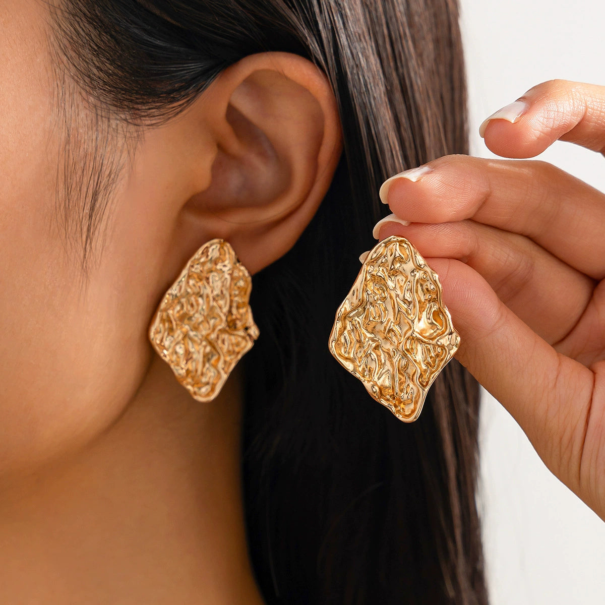 Journey Pleated Drop Earrings - Style 11 Gold [5RY9XJF0]