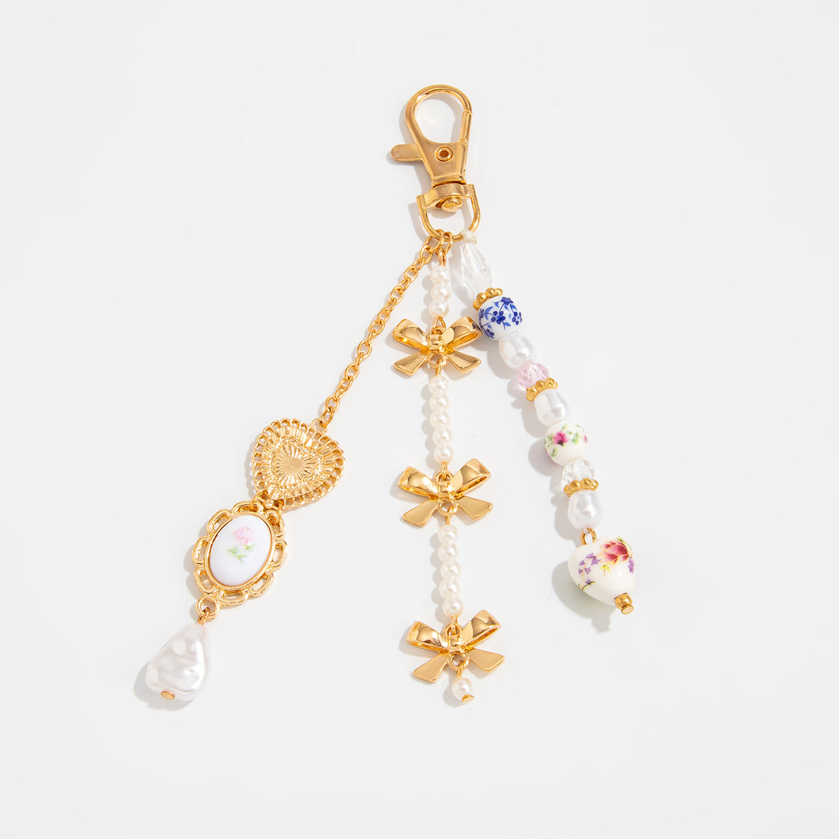 Atalie Pearl Bow Butterfly Keychain - Style 2 [L4BXKRNG]