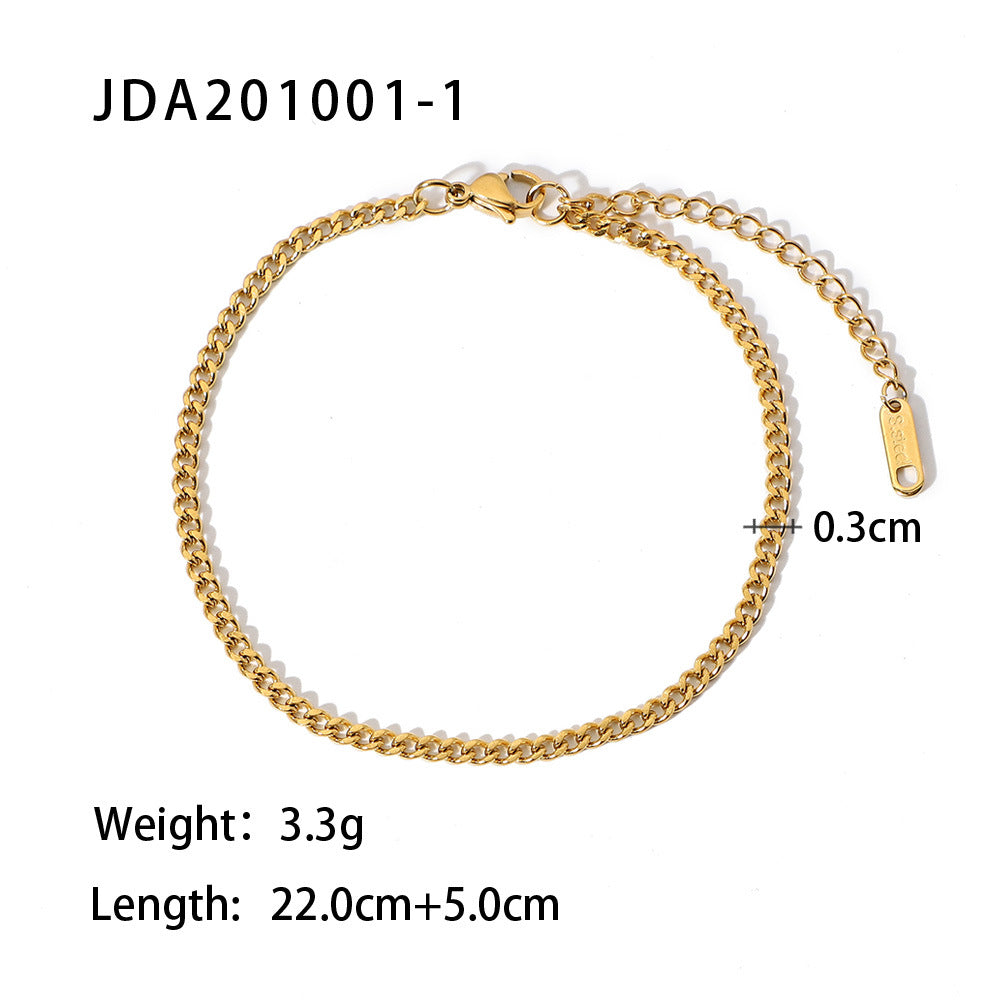 Lourdes Gold Cross Anklet - JDA201001-1 [2AZ8O3NK]