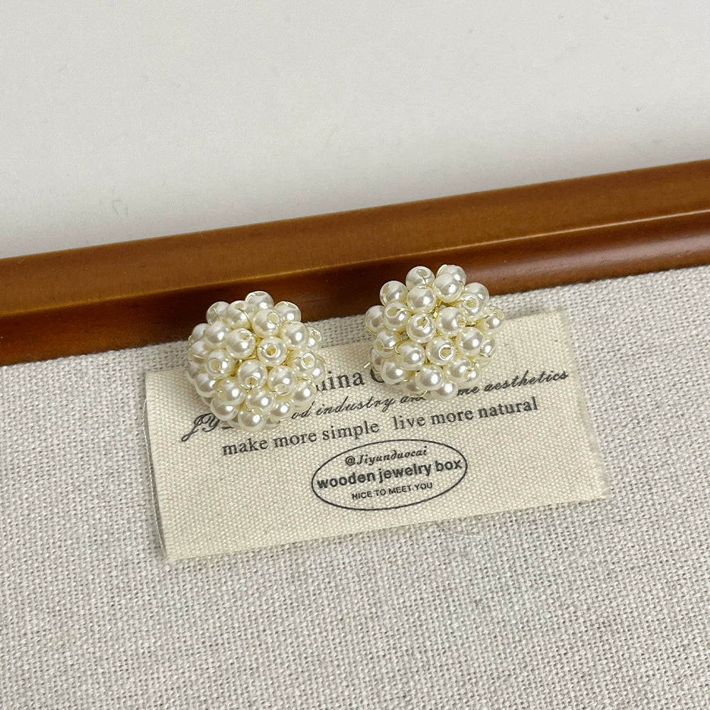 Joi Raspberry Beaded Earrings - White [FY2PT2XY]