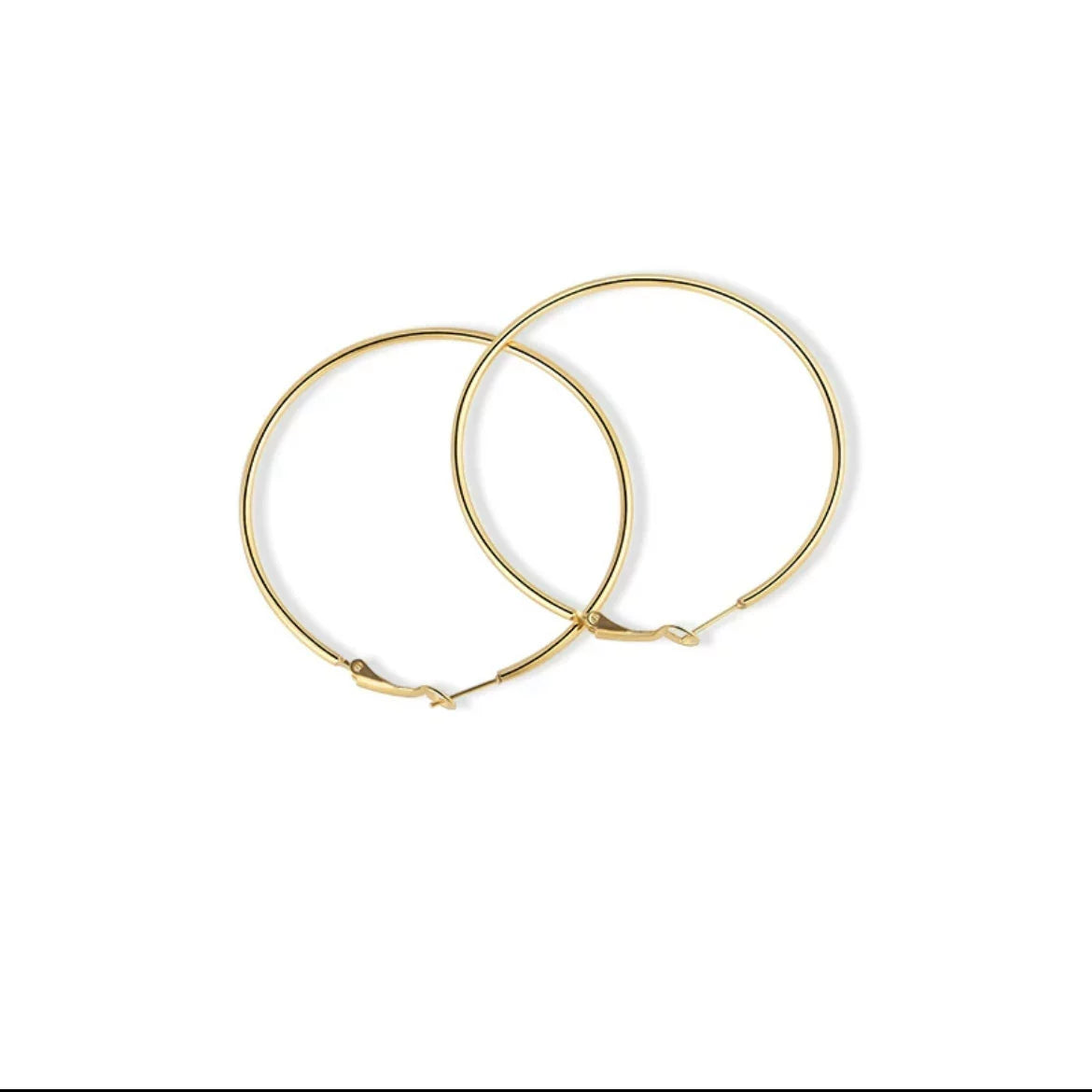 Jessenia Oversized Hoop Earrings - Gold (6cm)