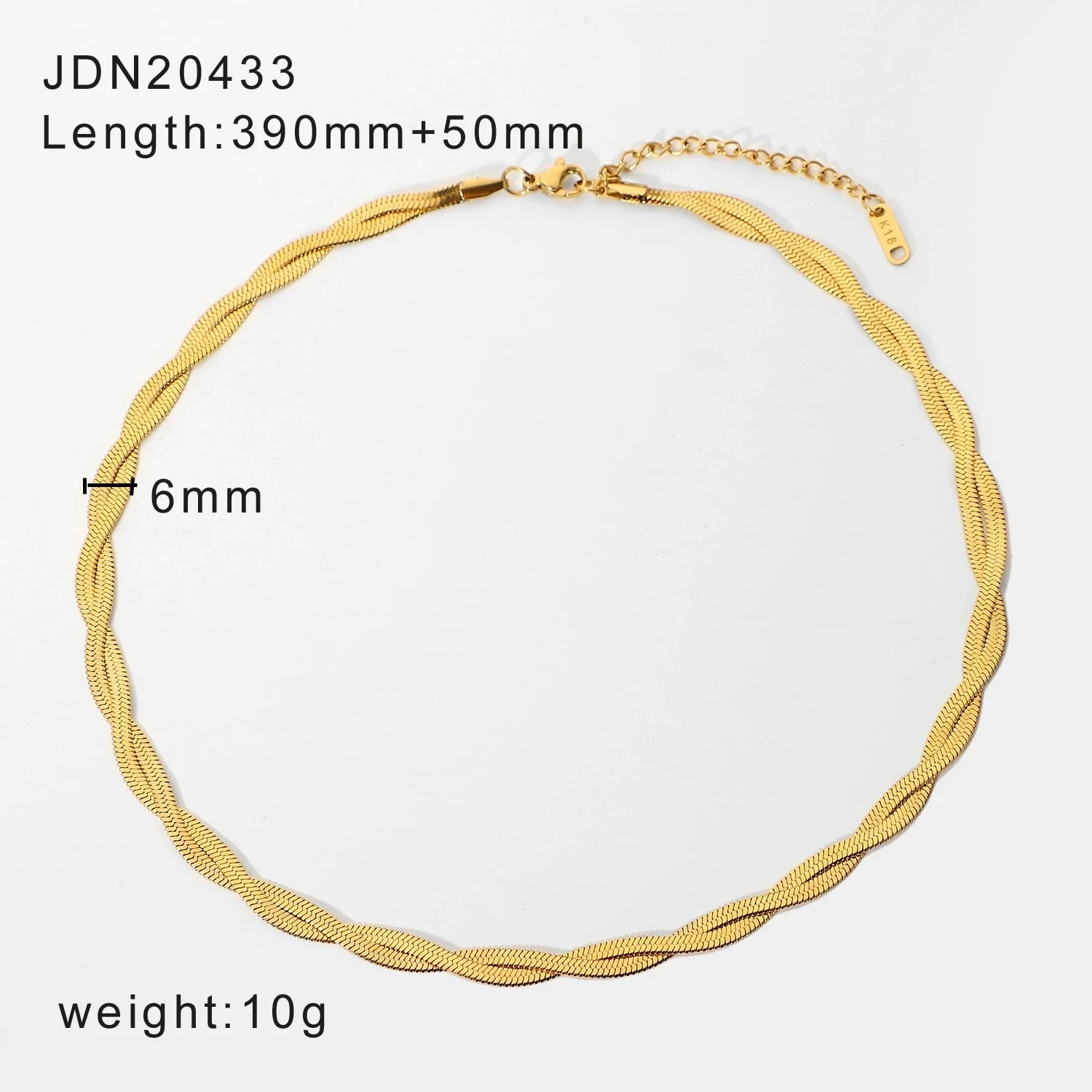 Jezebel Minimalist Gold Necklace - JDN20433