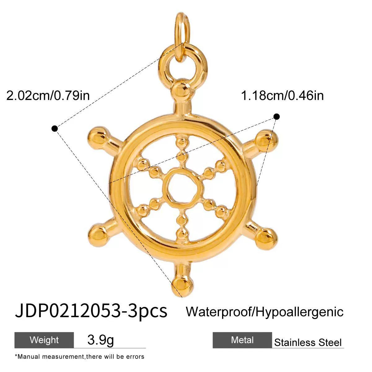 Kaylea Titanium Charm Pendants - JDP0212053-3pcs [WPPRSIS2]