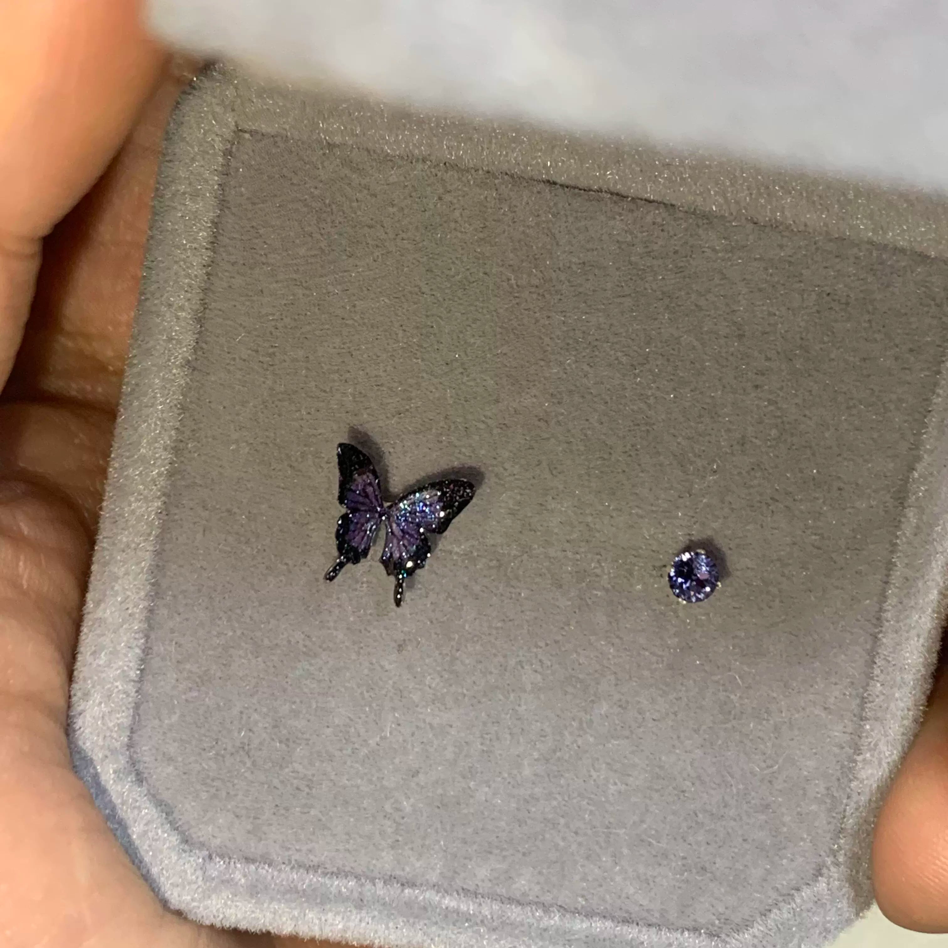Brylee Asymmetric Butterfly Star Earrings - Eternal Night Butterfly