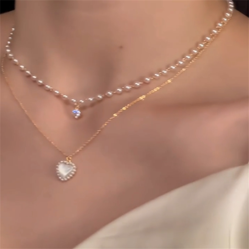 Merci Layered Pearl Choker - Double Layer Necklace