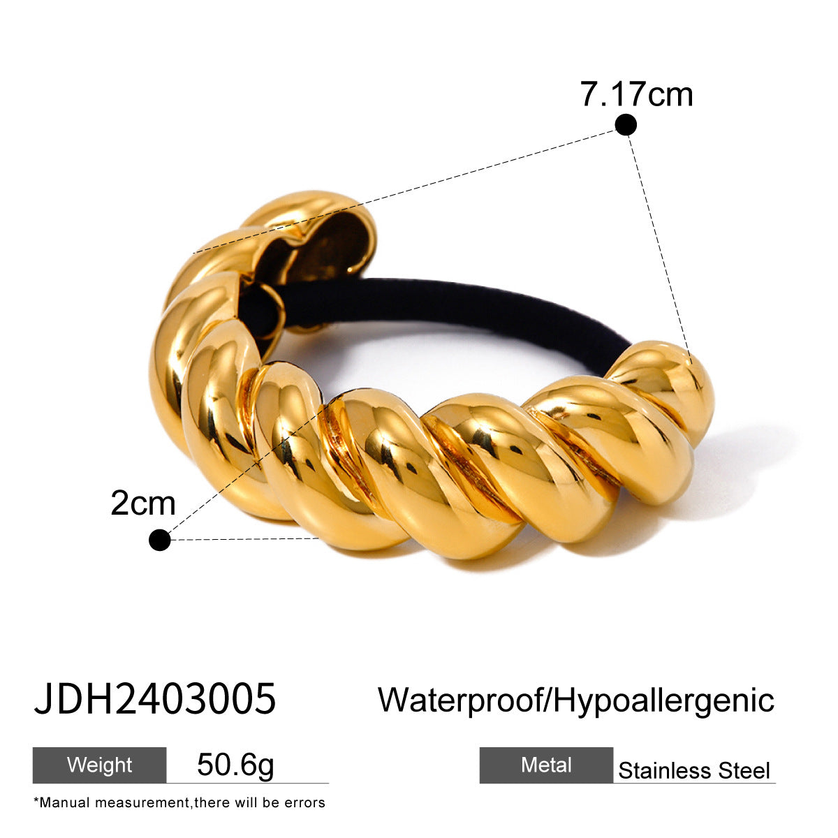 Aasiyah Sleek U-Shape Hair Tie - JDH2403005 [DBGMFMLB]