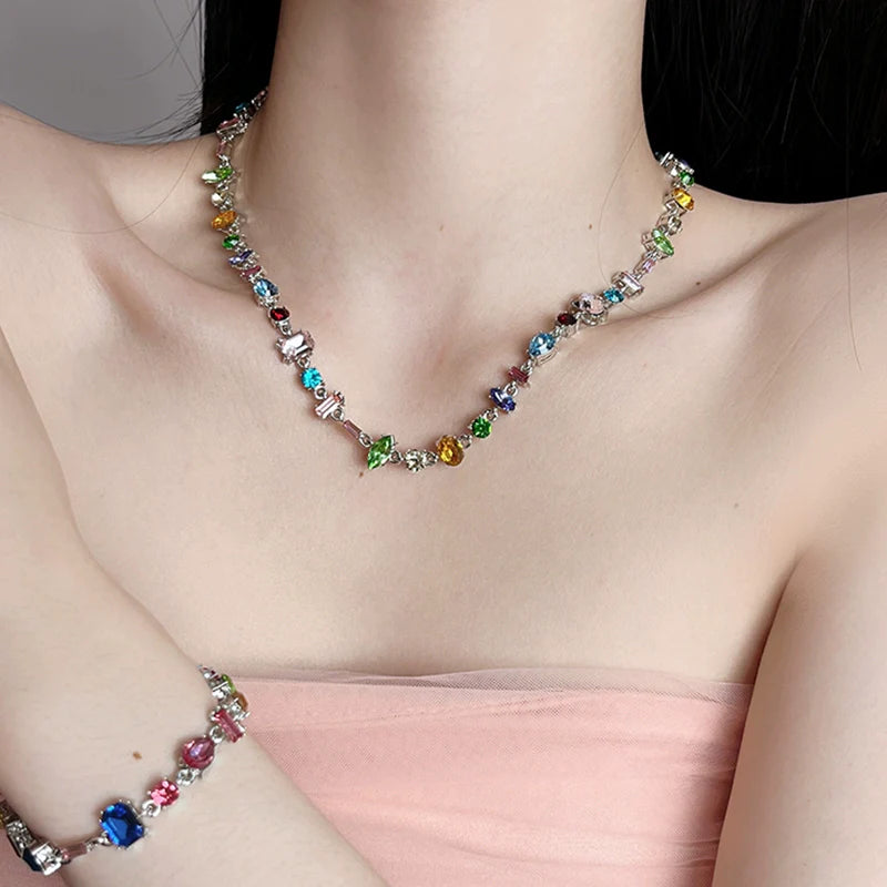 Karyme Rhinestone Jewelry Set - Two-Piece Set