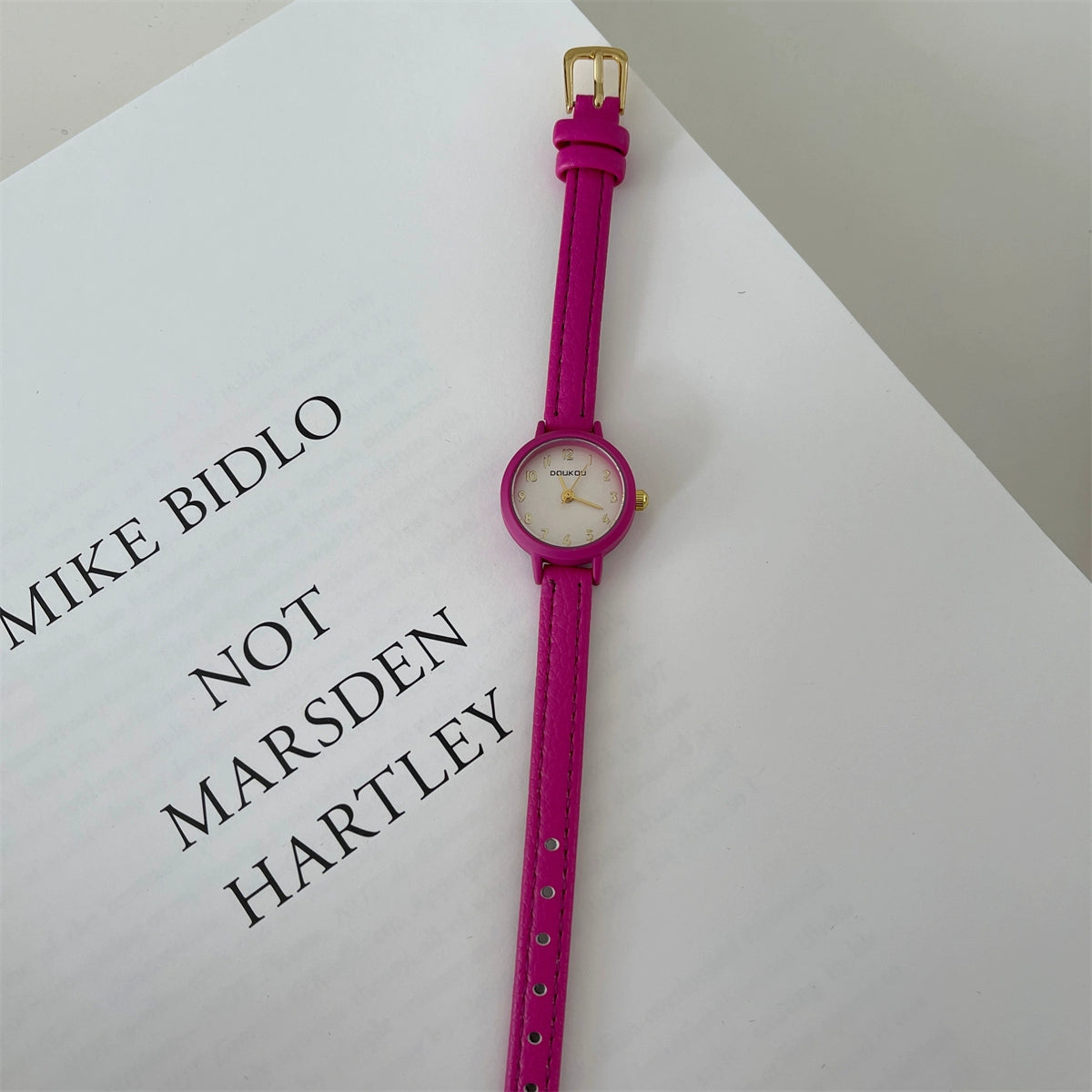Emmerson Petite Leather Watch - Rose Red (Cardamom) [BKVOYP24]