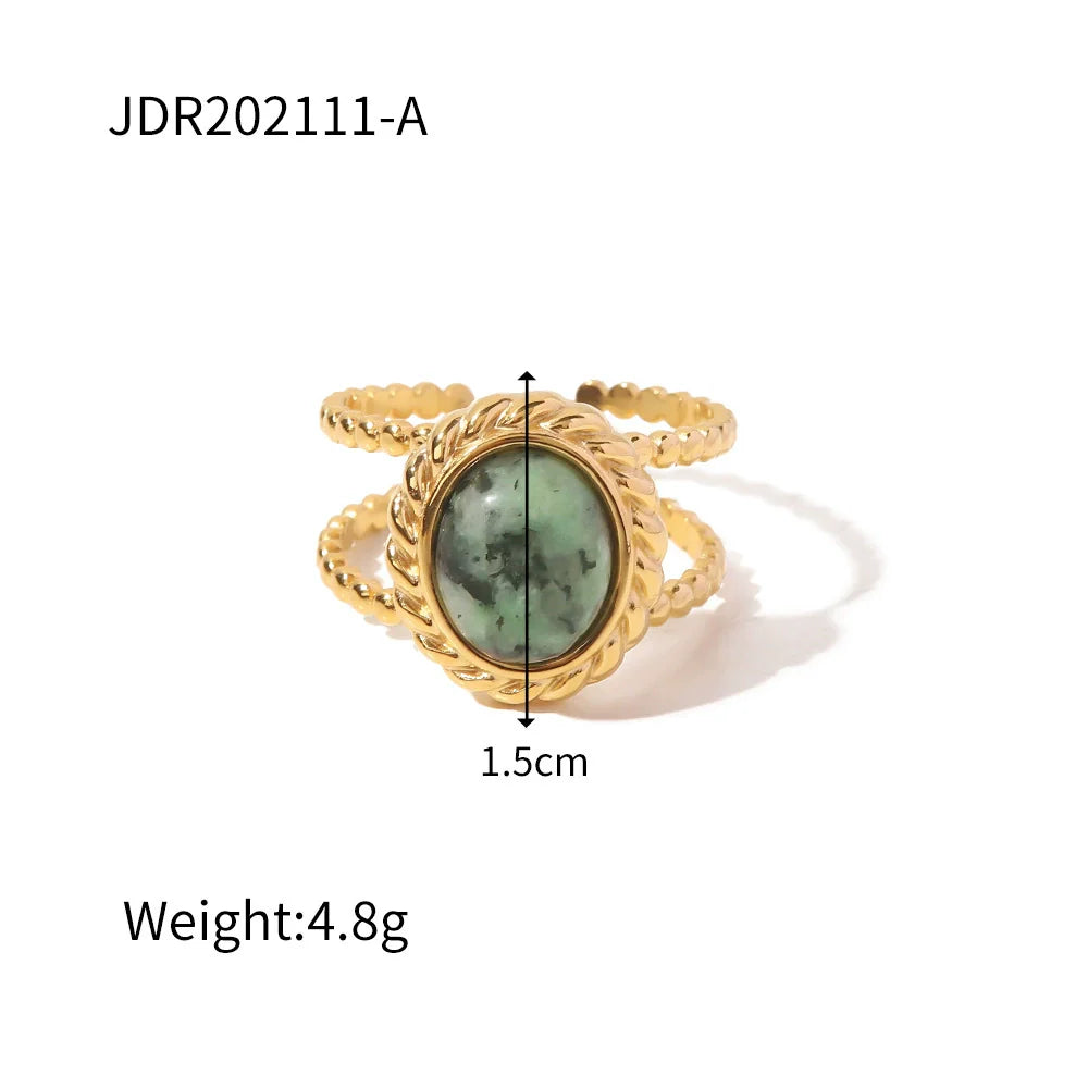 Timber Irregular Gemstone Ring - JDR202111-A