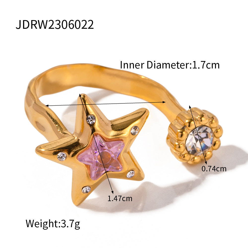 Annika Geometric Zircon Ring - JDRW2306022 [YDDRRZHC]