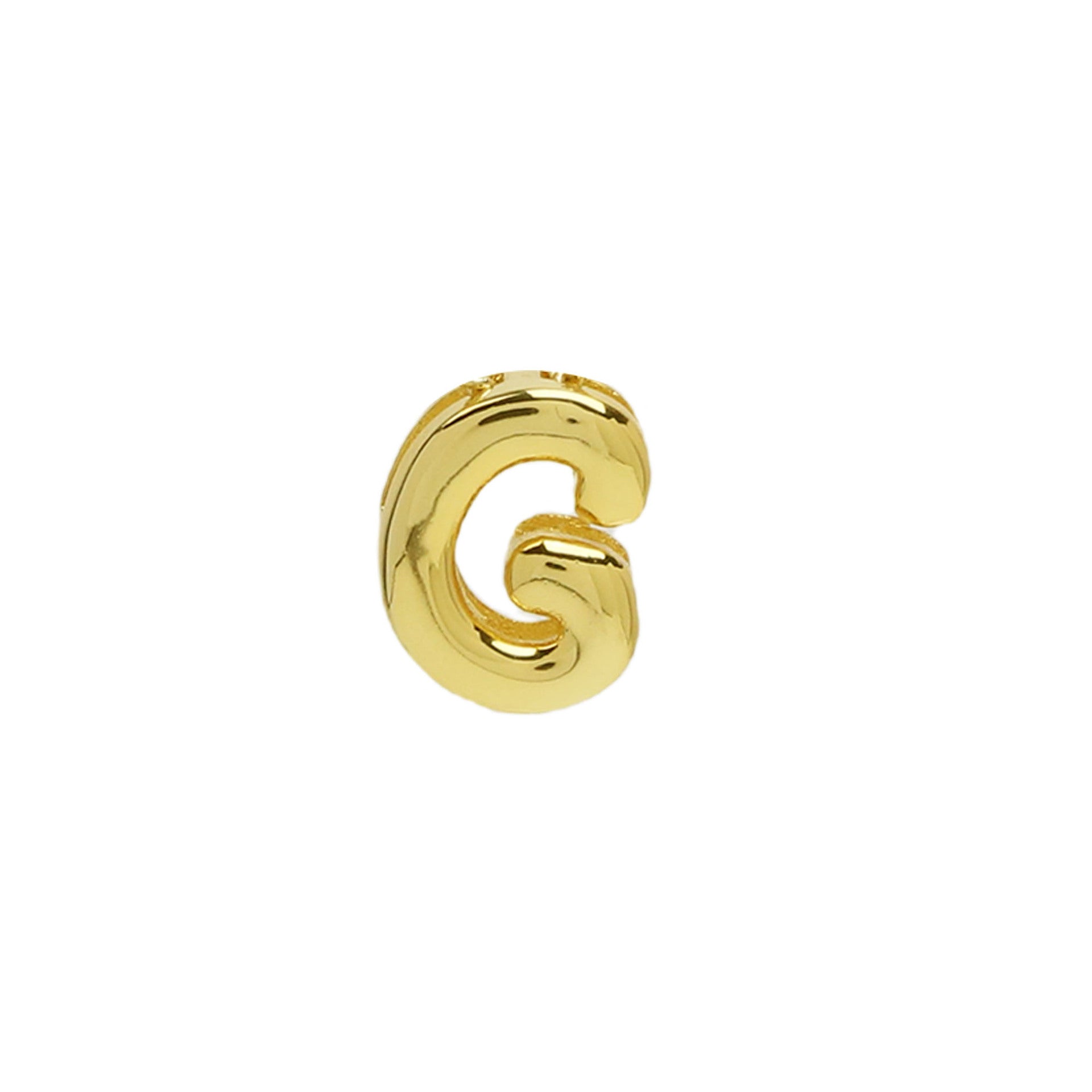 Devora Bubble Letter Necklace - Gold Tone Letter G Pendant [68ISIXT2]