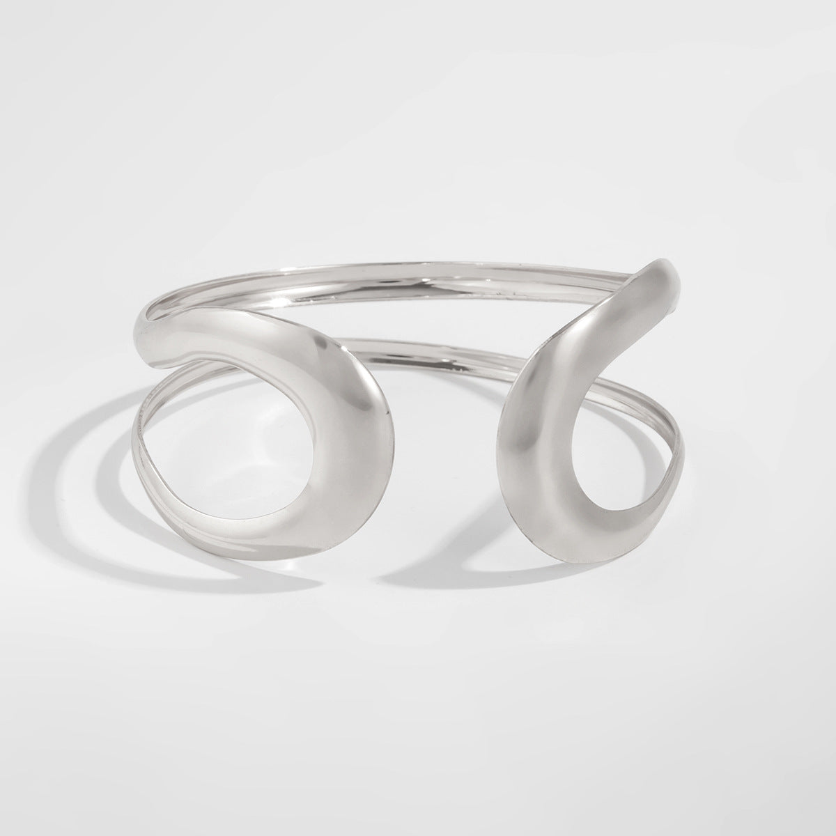 Lilyrose Oval Arm Cuff - Silver [R0DHFJ5Y]