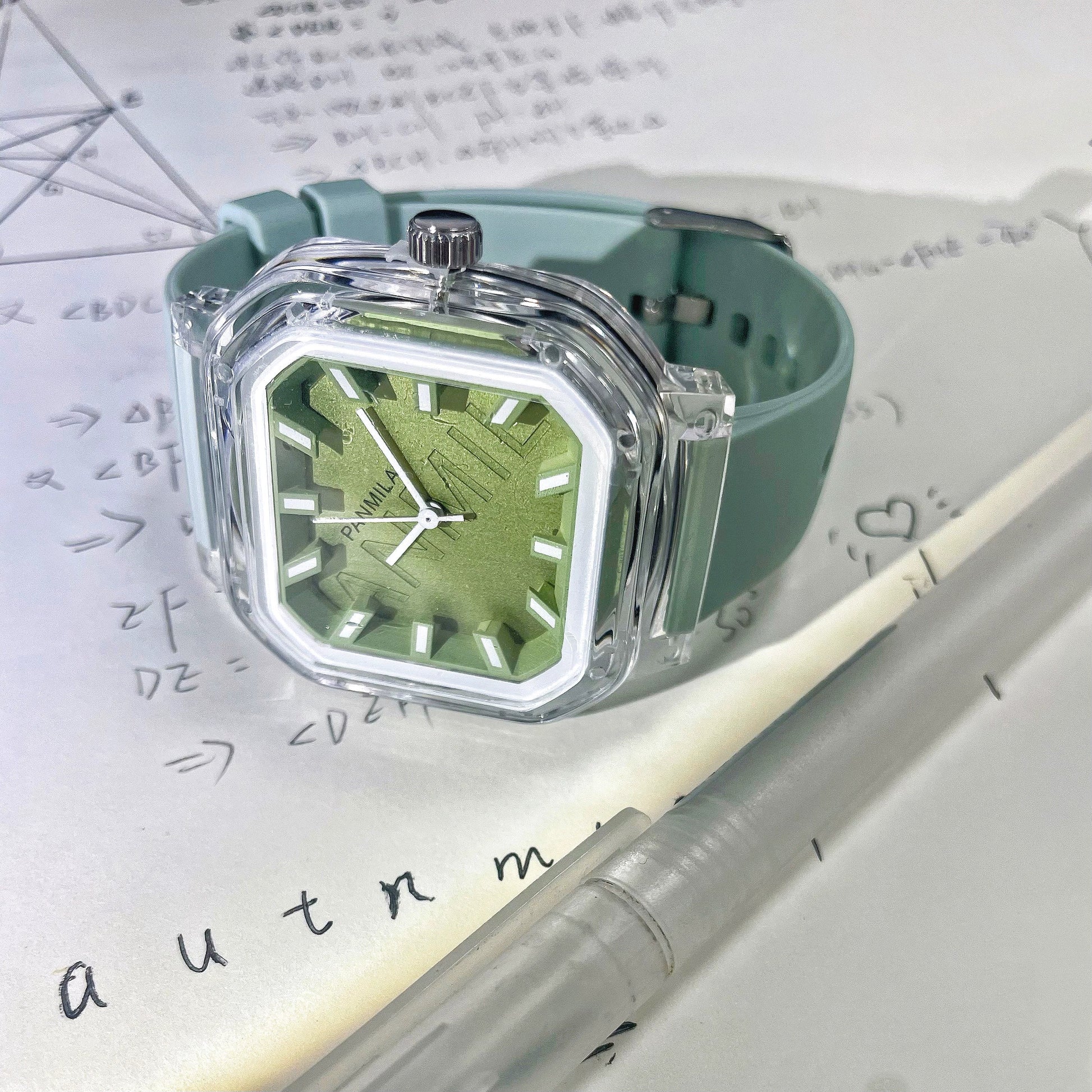 Honesty Strawberry Dual Display Watch - Green