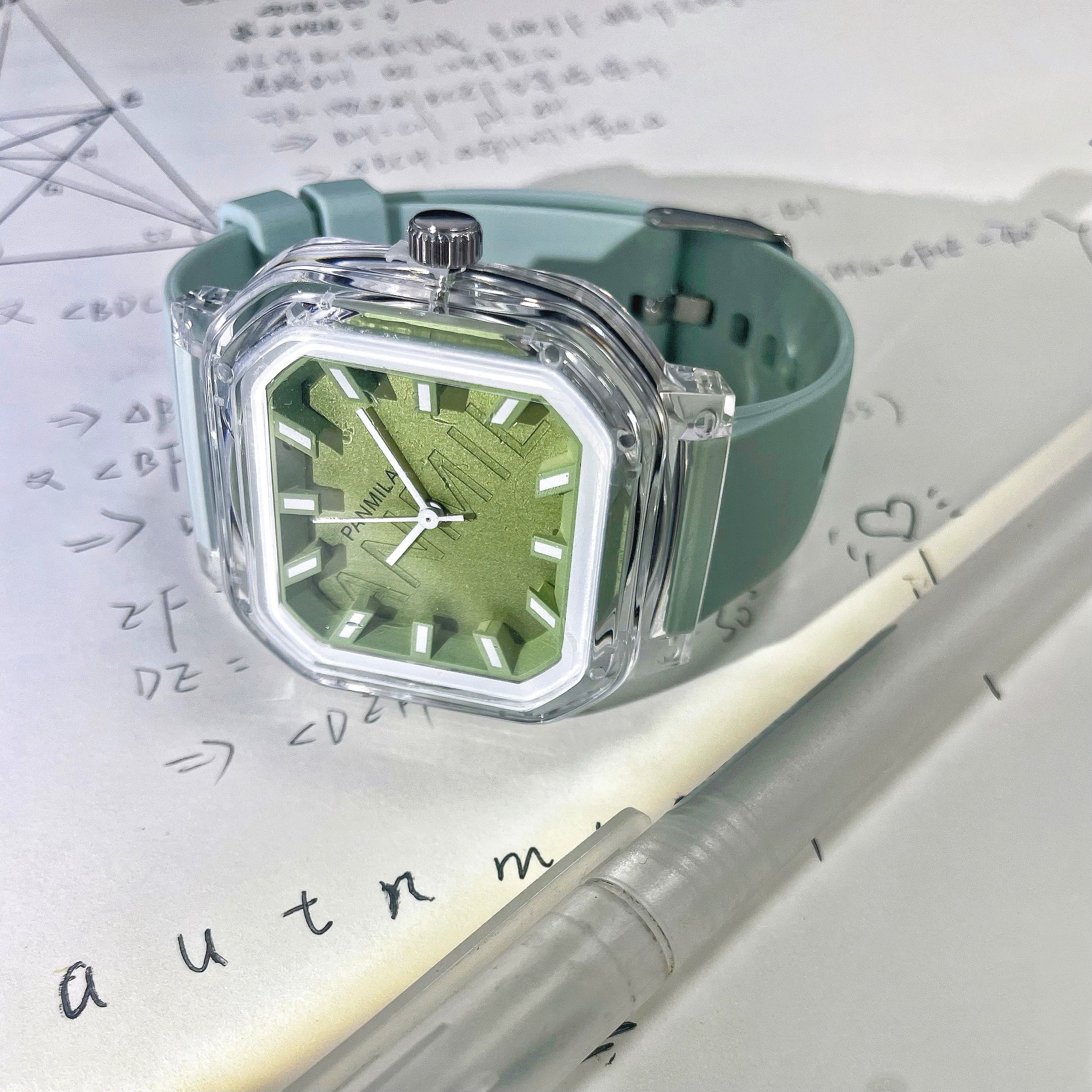 Honesty Strawberry Dual Display Watch - Green
