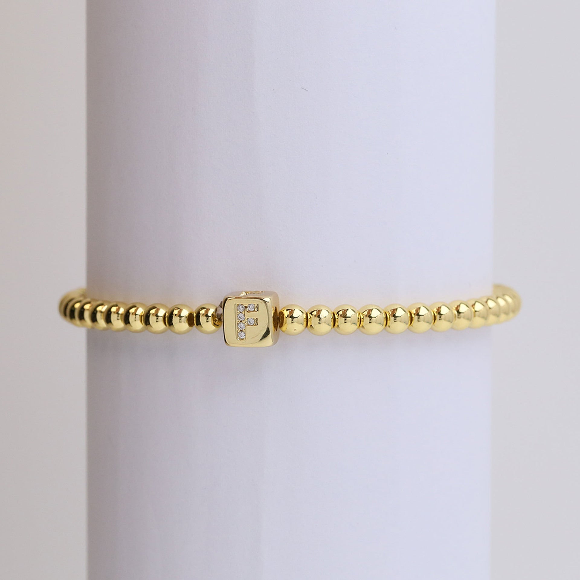 Layana Initial Cube Bracelet - F [A5RUV482]