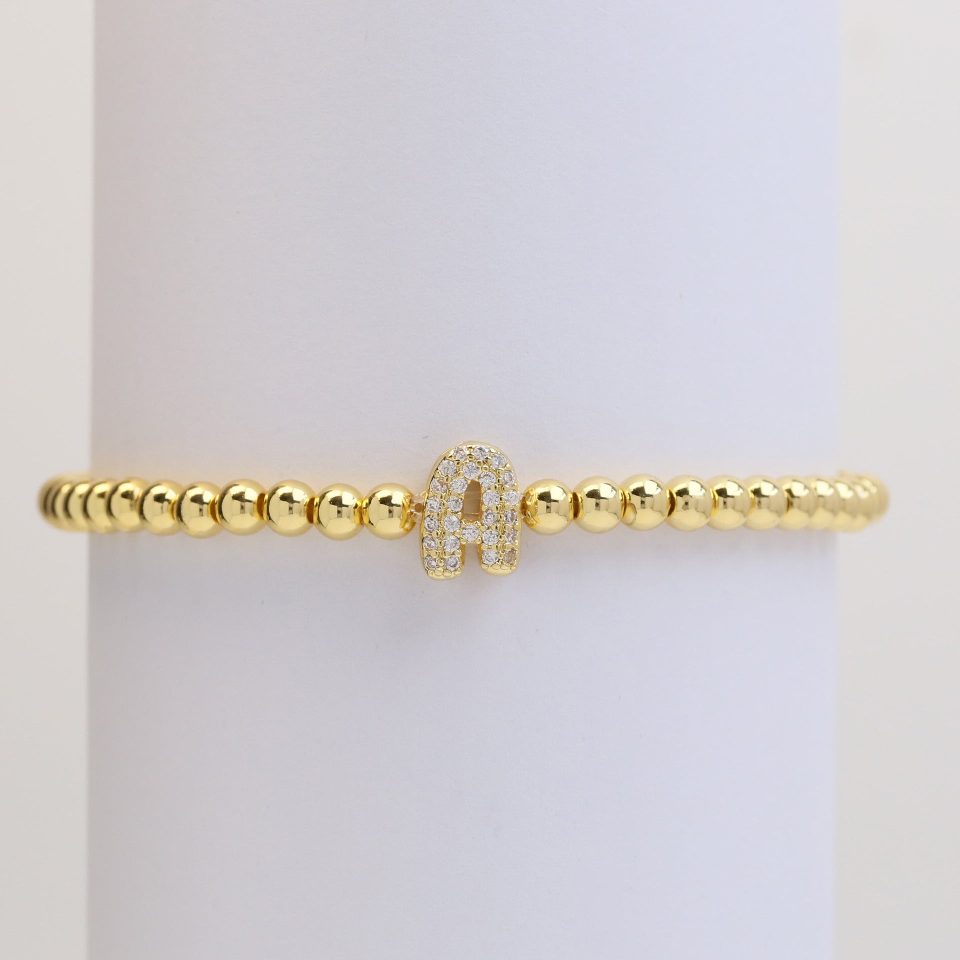 Aloni Bubble Letter Bracelet - Gold A [0WGL4VL1]
