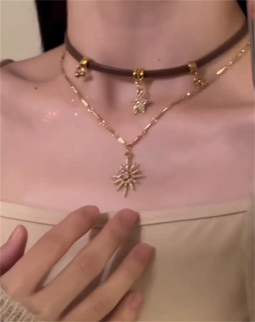 Nazareth Starburst Choker Necklace - Maillard Necklace