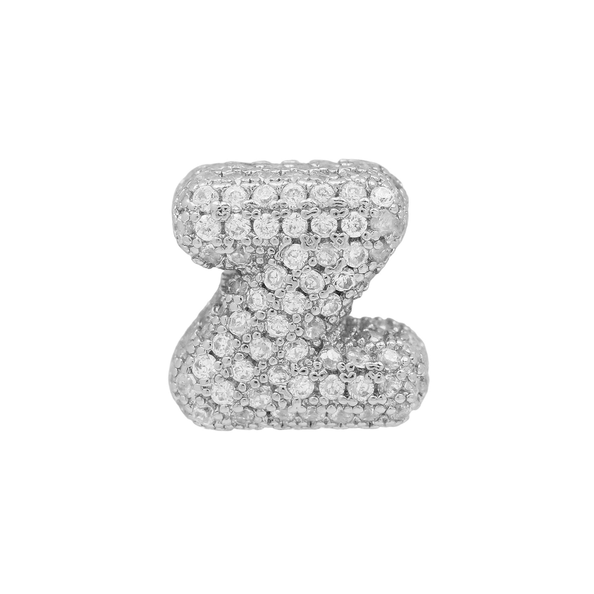 Jehlani Zircon Bubble Letter Necklace - Silver Z Pendant [0L4ZXNNA]