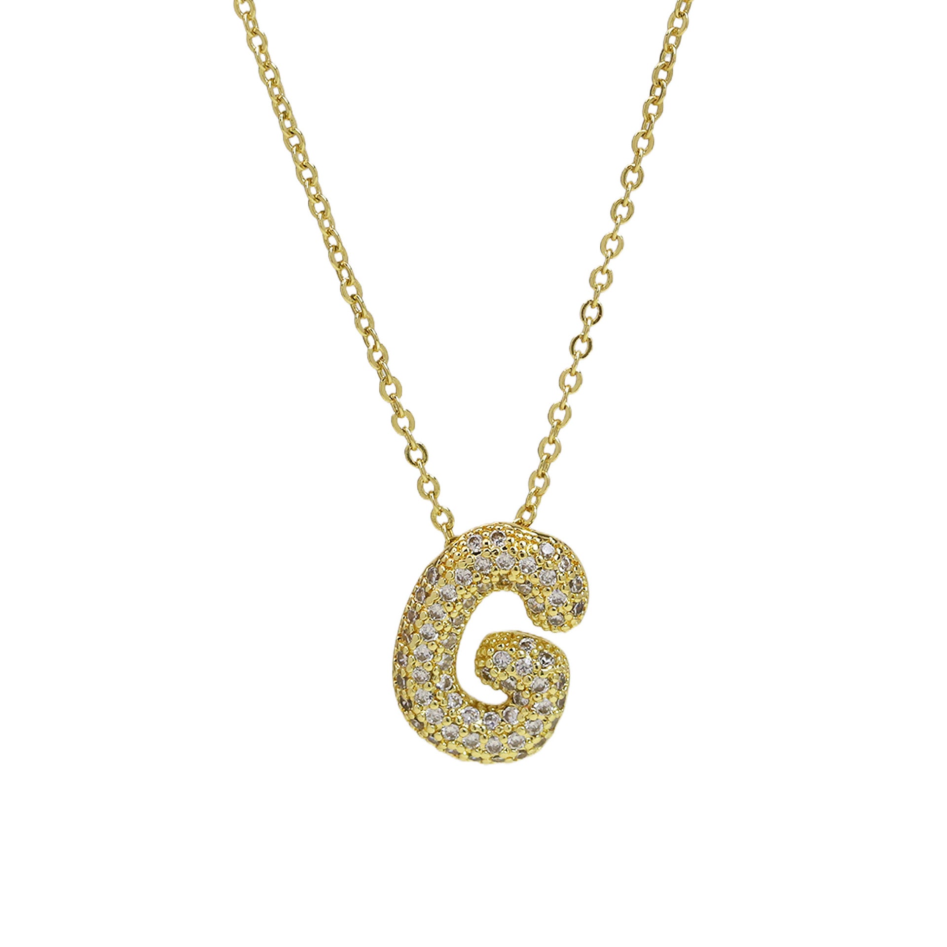 Zalia Gilded Bubble Letter Necklace - Necklace G [LO4N2NKQ]