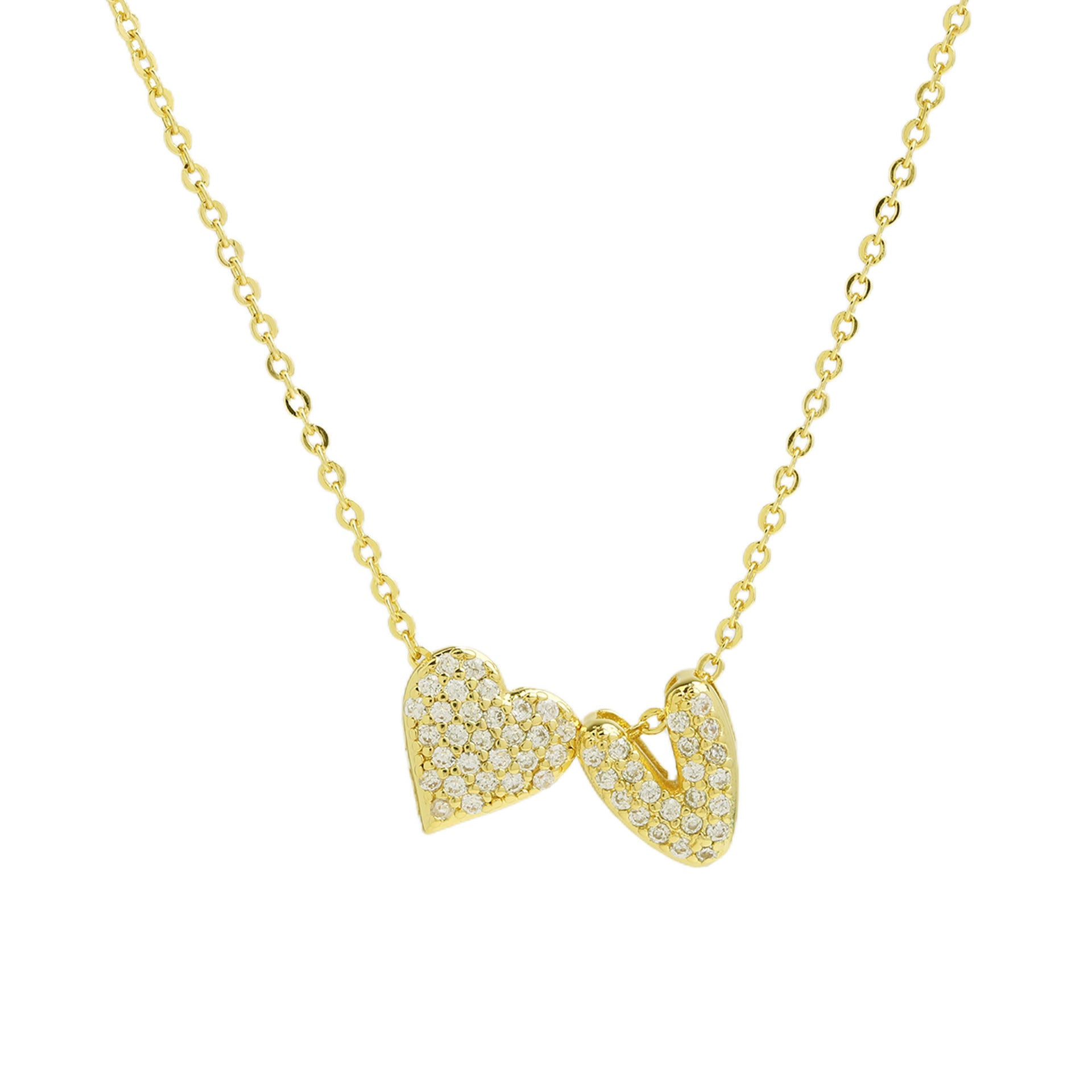 Riley Zircon Bubble Initial Necklace - V Initial [UZ0KLLUY]