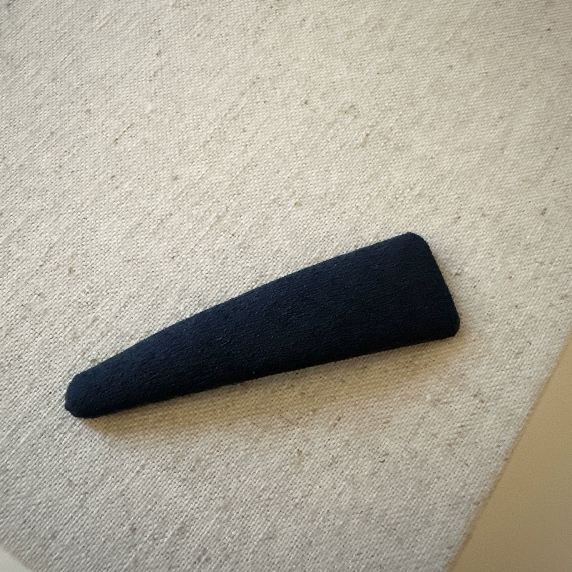 Annah Plaid Fabric Hair Clip - Solid Blue Triangle (Single) [JXT226H1]