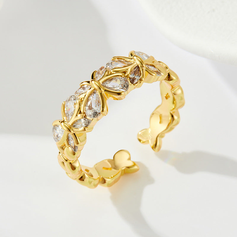 Astoria Micro-Pavé Butterfly Ring - R17066K000 [LDGRKCOU]