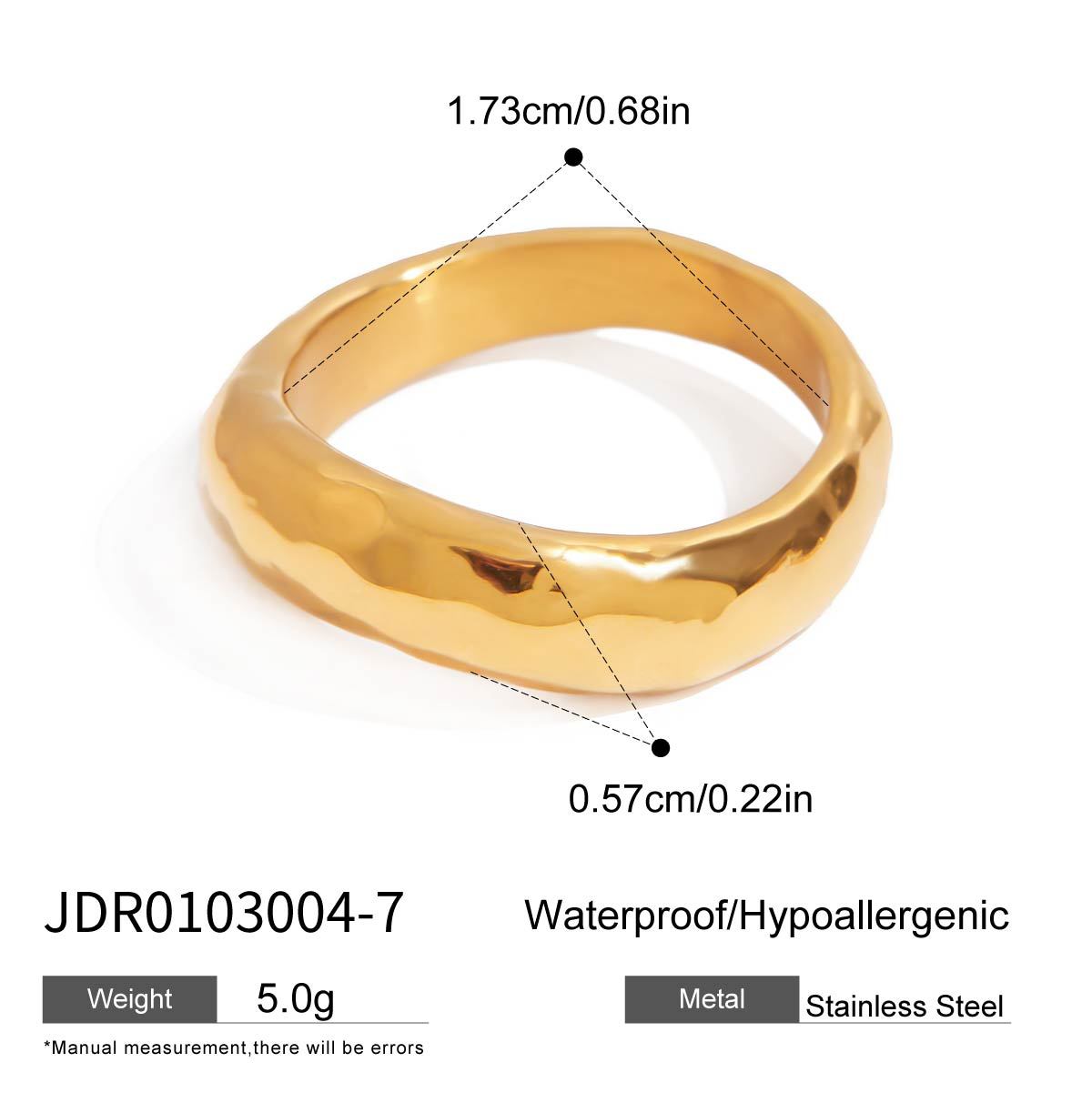 Mariska Zircon Apple Ring - Polished Apple Ring (Size 7) [LK5X4U6X]