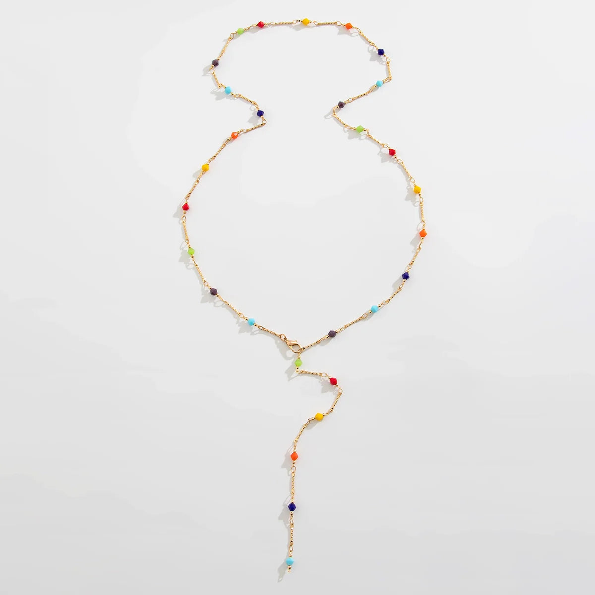 Casey Crystal Chain Necklace - Rhombus Crystal