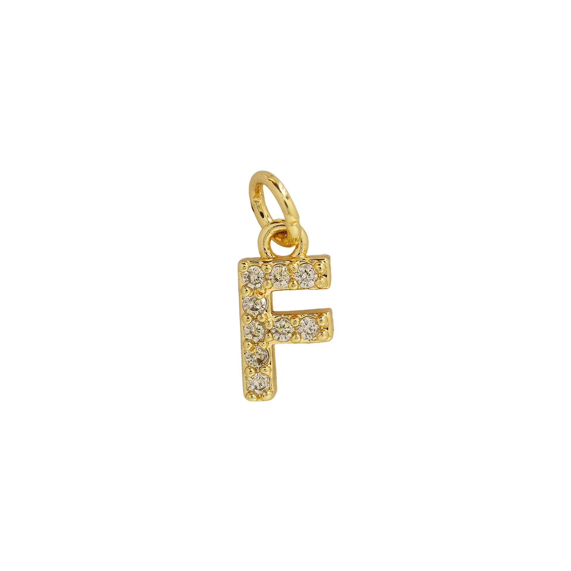 Leilah Zircon Initial Necklace - F [SMTZLCUJ]