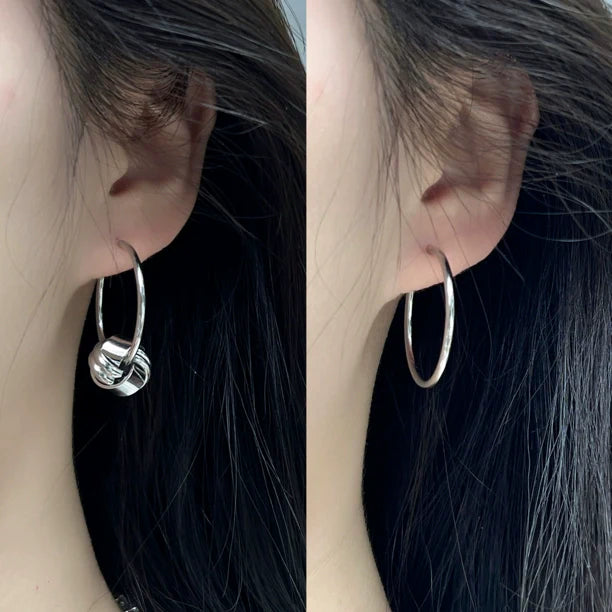 Xitlaly Knotted Hoop Earrings - Knotted Large Hoop