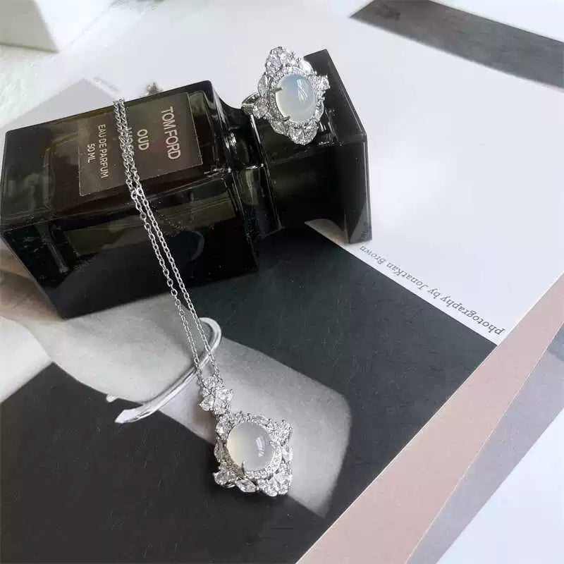 Scottie Iridescent Opal Necklace Ring - Necklace Style [5BZH4YO3]