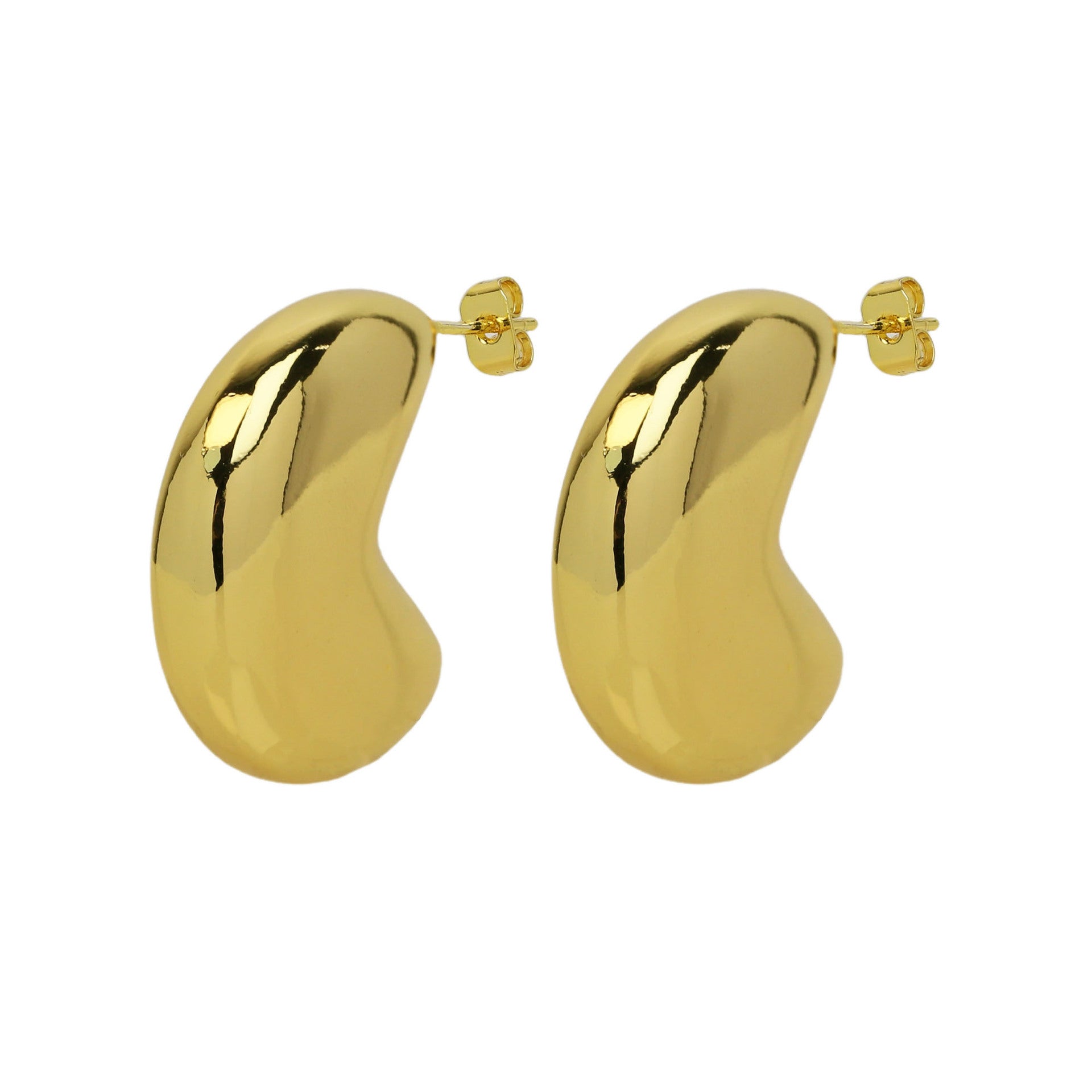 Kealani Sculptural Gold Earrings - FE240203 [5NR4HB4T]