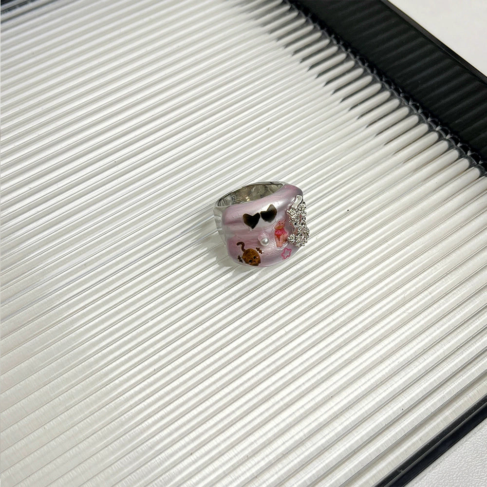 Ryver Colorful Enamel Bow Ring - Ring Style A [H0XSKFWY]