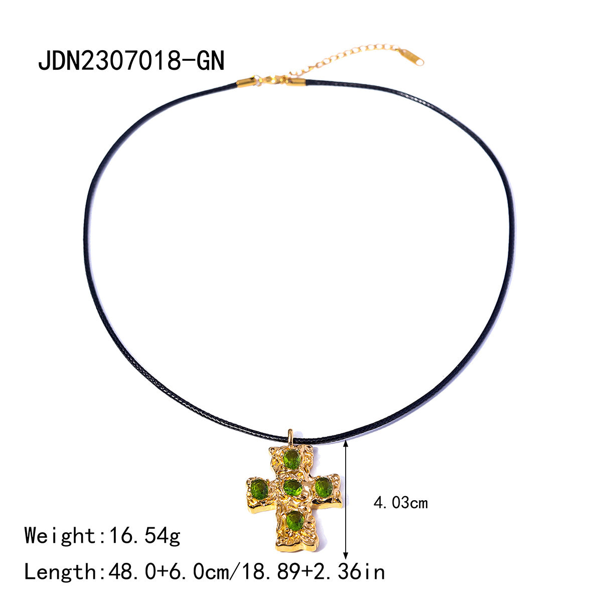 Dana Gold Cross Pendant Necklace - Gold Tone [HCE4IG0S]