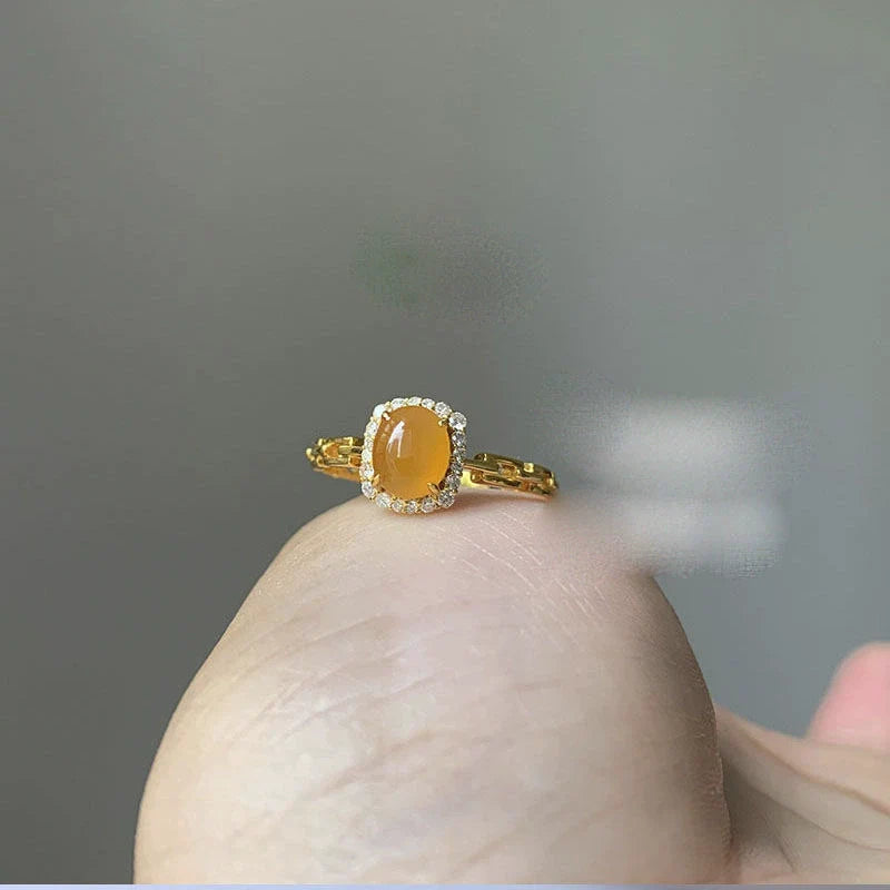 Callista Golden Square Ring - Square Yellow Ring