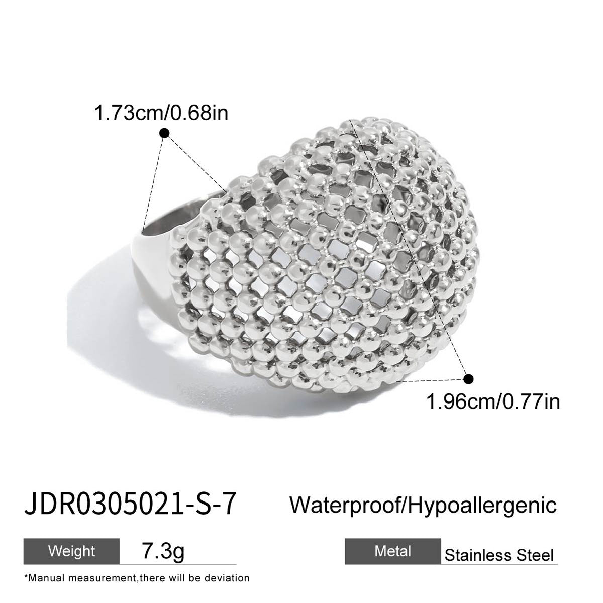 Emmeline Sculptural Cutout Ring - JDR0305021-S-7 [M9AURED5]