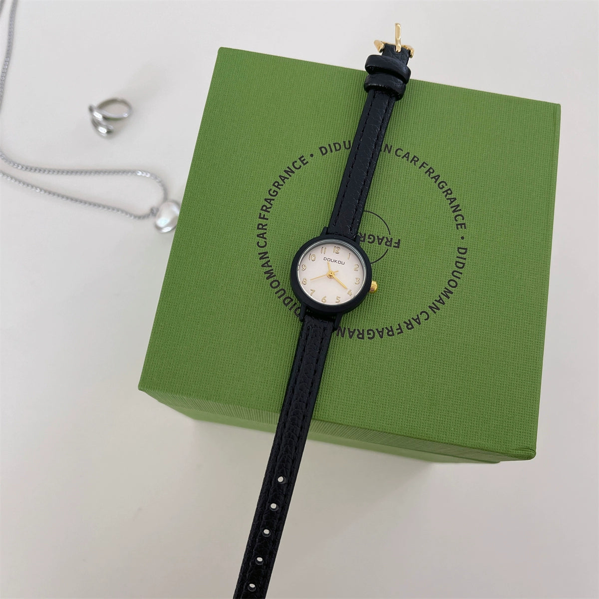 Emmerson Petite Leather Watch - Black (Cardamom) [2WFA5GBG]
