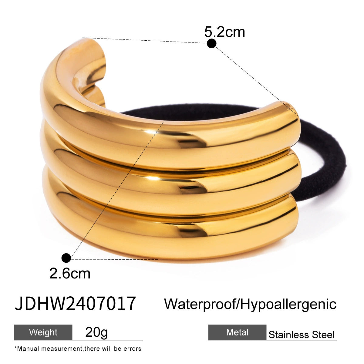 Aaniyah Modern Hair Tie - Gold Tone [QMMBOUKY]