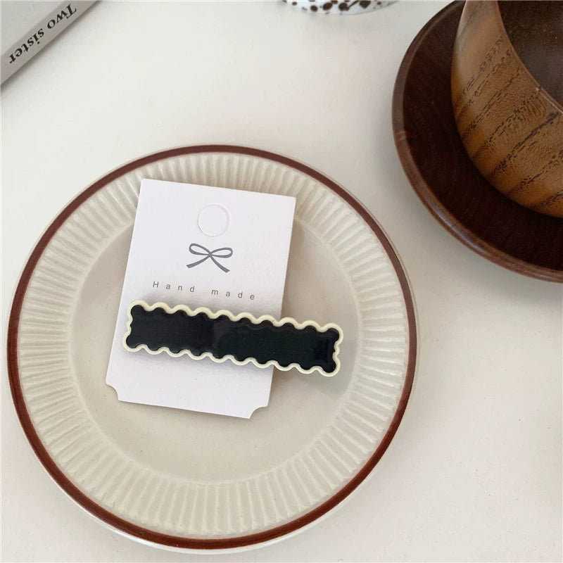 Jenny Checkerboard Hair Clip - Thick Long Wavy Edge Black [CH2JYHTW]