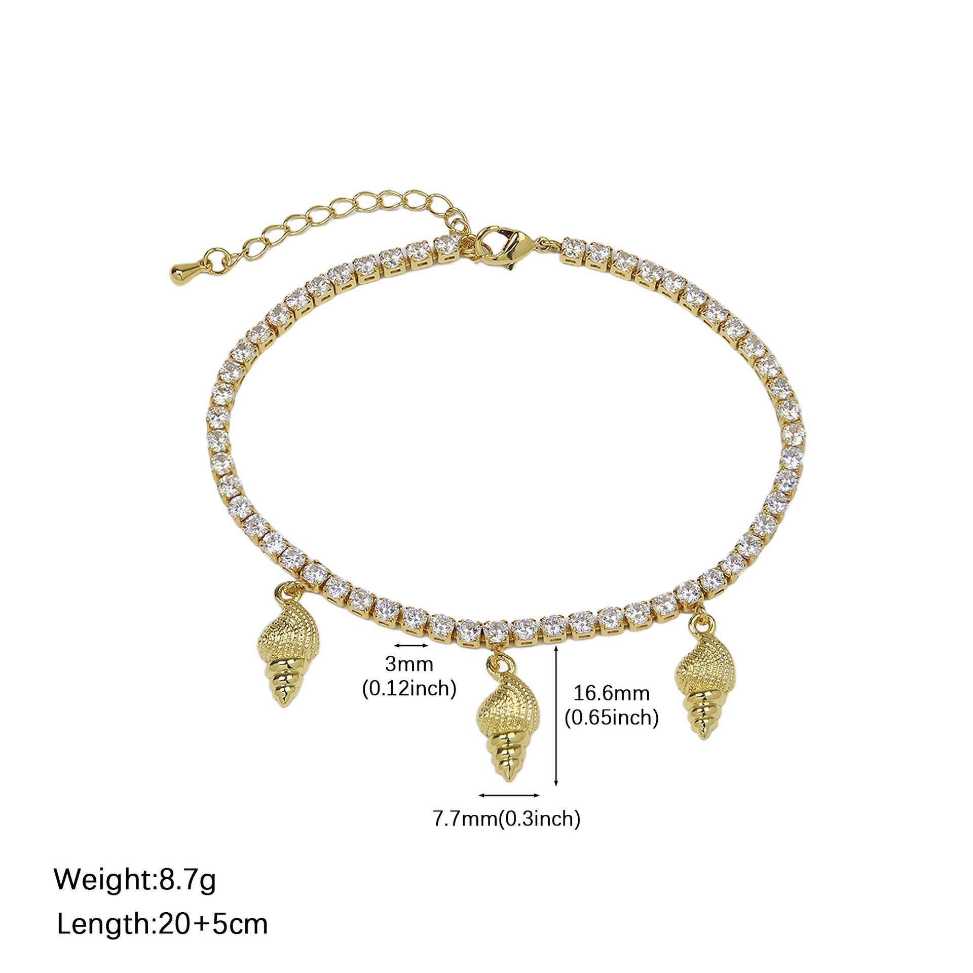 Delani Beach Charm Anklets - Style 03 [JSGM7QC0]